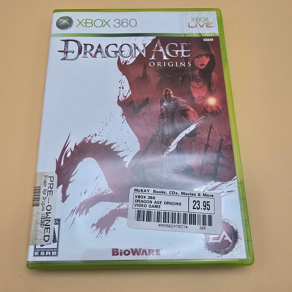 Dragon Age Origins Xbox 360 BioWare RPG Fantasy Game Complete with Manual